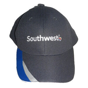 Southwest Airlines Logo Gray Hat Strap Back Cap Adjustable